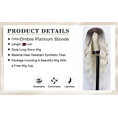abordables Perruques Synthétiques Sans Bonnet-perruques de remplacement de cheveux perruque synthétique longue bouclée ondulée pour femmes noires utilisation quotidienne de fête