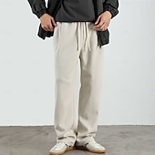 billige Herre Elite Bukser-Herre Atletisk bukser Aktive bukser Aktiv Joggere Helfarge Full lengde utendørs Feriereise Hjem Sport Mote Navyblå Beige Mikroelastisk