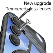 economico Cover Samsung-Custodia per telefono per Samsung Galaxy S24 Ultra S24 Plus S24 FE S25 Ultra con supporto per stand ricarica wireless placcatura retro magnetica