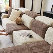 お買い得  ソファカバー-1枚のストレッチユニバーサルジャカードソフトポーラーフリースソファシートカバー - お手入れ簡単 &amp;耐久性のある