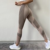economico Leggings e collant da yoga-Per donna Pantaloni da yoga Leggings da yoga Vita Alta Yoga Allenamento in Palestra Pilates Collant Nero Rosa Grigio Autunno Gli sport Abbigliamento sportivo Elasticizzato Taglia piccola