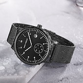 tanie Zegarki kwarcowe-MINI FOCUS Męskie Kwarcowy Kreatywne Moda Na codzień Zegarek na rękę Kalendarz WODOSZCZELNOŚĆ Dekoracja Stal Skóra Zobacz