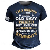 voordelige Grappige T-shirts voor mannen-Voor heren Grappig jargon T-shirt Korte mouw T-shirt 3D-afdrukken Strakke ronde hals Overhemd Modieus Dagelijks Straat Dagelijks Zwart blauw Groen Zomer Lente Kleding S M L XL XXL XXXL