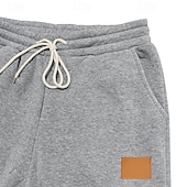 baratos Carga-Homens Calça de moletom cargo Corredor Calça esportiva Calças Com Cordão Bolsos Cintura elástica Tecido Conforto Diário Esportes Moda Casual Preto Branco Micro-Elástica