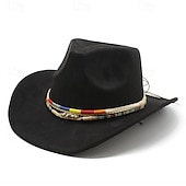 economico Cappelli da uomo-Per uomo Cappello da sole Cappello da cowboy Cappello Fedora Trilby Nero Cammello Lanetta Stile vintage Di tendenza 18esimo secolo Stato del Texas Giornaliero Festa a tema Tinta unita / tinta unita