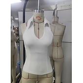 abordables Tennis &amp; pickleball-débardeur polo sans manches col V