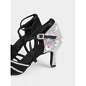 economico Scarpe per balli latini-scarpe da ballo da donna comode ed eleganti - con suola in pelle scamosciata e soletta imbottita