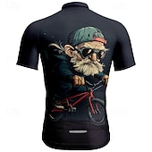 abordables Herretrøyer-Men's Cycling Jersey Graphic Short Sleeve Bike Tee Tshirt Jersey with 3 Rear Pockets Mountain Bike MTB Quick Dry Anatomic Design Wicking Breathable Sports Dark Grey Black Dark Navy Clothing Apparel