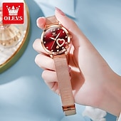 Χαμηλού Κόστους Ρολόγια Quartz-OLEVS Γυναικεία Χαλαζίας Μοντέρνα Καθημερινό Ρολόι Ρολόι Καρπού Φωτίζει ΑΔΙΑΒΡΟΧΟ Διακοσμητικό Ανοξείδωτο Ατσάλι Παρακολουθήστε
