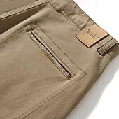 economico Pantaloni Elite da Uomo-Per uomo Joggers Pantaloni a carota affusolati Tasca Tinta unica Lunghezza intera All&#039;aperto Vacanza Feste Vacanza Vintage CachiA Nero Micro-elastico