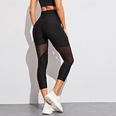 levne Legíny a legíny na jógu-Dámské Kalhoty na jógu Legíny na jógu Slátanina Základní Butt Lift Zaštíhlující Vysoký pas Pilates Cvičení v tělocvičně Cvičení Cyklistické kalhoty Legíny Capri Pevná barva Módní Černá Podzim
