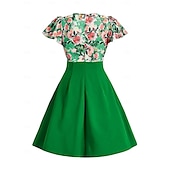 levne Šaty-Elegantní Retro 50. léta Šaty Maškarní Dámské Karneval Nový rok Plesová maškaráda Běžné / Denní loučení se svobodou nevěsty Dospělé Šaty