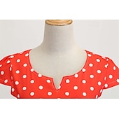 cheap Dresses-Elegant Classical 1950s Dress Polka Dot A-Line Women&#039;s Valentine&#039;s Day Event / Party Date Tea Party Adults&#039; Dress Spring &amp; Summer