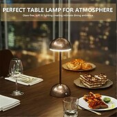economico Lampade da tavolo-lampada da scrivania retrò in metallo - luce da comodino touch con ricarica wireless tramite USB per casa, soggiorno, camera da letto, 1 pz