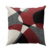 billige geometrisk stil-argyle mønster dekorative putetrekk 1 stk myk firkantet putetrekk putetrekk for soverom stue sofa sofa stol svart grå hvit rød
