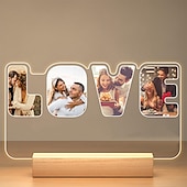 cheap Wedding Gift-Personalized Light Up Photo Frame Valentines LOVE Custom Acrylic Night Light USB Powered Perfect for Valentine&#039;s Day Wedding Anniversary Lovers Birthday Boyfriends and Girlfriends Gifts