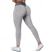 رخيصةأون طماق اليوغا والجوارب-نسائي السراويل اليوغا طماق اليوغا جيب أساسي بعقب رفع بنطلون رياضي للبطن خصر عالي بيلاتيس تمرين نادي رياضي اكتشف - حل بناطيل لجينجز قصيرة الجوارب الدراجات موضة أسود أزرق فوشيا الخريف الشتاء رياضات