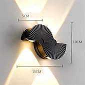 cheap Indoor Wall Lights-Modern Up &amp; Down LED Aluminum Wall Mount Light Black Wall Lamp 110-240V 10W