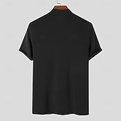 お買い得  ベーシックTシャツ-男性用 Tシャツ タートルネックシャツ 半袖 タートルネック 夏 春 平織り ファッション カジュアル 快適 ソフト 家 カジュアル 週末 ブラック ホワイト グレー メンズトップTシャツ