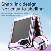 お買い得  サムスン用ケース-サムスン ギャラクシー Z フリップ 6 Z フリップ 5 Z フリップ 4 Z フリップ 3 用フォンケース ショックプルーフ プレーティング
