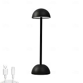 preiswerte Tischlampen-Pilz-Schreibtischlampe aus Metall, kabellose USB-Ladefunktion, Touch-Nachttisch-Lichtleiste, Atmosphärenlampe, Leuchte für Wohnzimmer, Schlafzimmer, 1 Stk.