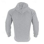 cheap Basic Hoodies-Men&#039;s Hoodie Black White Khaki Light Grey Dark Gray Hooded Plain Front Pocket Sports &amp; Outdoor Daily Holiday Polyester Streetwear Basic Casual Spring &amp;  Fall Clothing Apparel Hoodies Sweatshirts