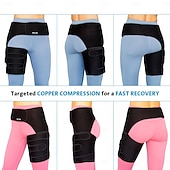 economico Bretelle &amp; Supporti-tutore per anca a compressione in rame - fascia inguinale per alleviare il dolore manicotto di compressione per coscia - supporto per artrite del flessore dell&#039;anca per stiramenti muscolari - tutore