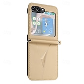 cheap Samsung Cases-Phone Case For Samsung Galaxy Z Flip 6 Z Flip 5 Z Flip 4 Z Flip 3 Back Cover Shockproof Retro TPU PU Leather