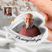 cheap Memorial Gift-Personalized Acrylic Memorial Photo Keychain, Custom Keychain Sympathy Keepsake for Loss of Loved One,Butterfly Shaped Memorial Gifts Remembrance Decoration - Bereavement Condolences Gifts