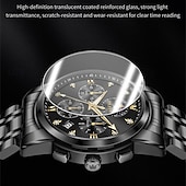 cheap Quartz Watches-New Olevs Brand Stainless Steel Band Men&#039;S Business Watch Calendar Luminous Chronograph Multifunction Simple Leisure Quartz Watch Fashion Waterproof Sports Men&#039;S Wristwatch