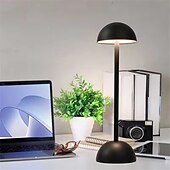 preiswerte Tischlampen-Pilz-Schreibtischlampe aus Metall, kabellose USB-Ladefunktion, Touch-Nachttisch-Lichtleiste, Atmosphärenlampe, Leuchte für Wohnzimmer, Schlafzimmer, 1 Stk.