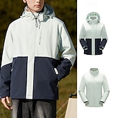abordables Softshell, polares y chaquetas de montaña-Hombre Mujer Chaqueta Softshell Chaqueta para senderismo Invierno Al aire libre Retazos Mantiene abrigado Forro Polar Resistente al Viento Resistente al Agua Chaquetas 3-en-1 Chaqueta de Invierno