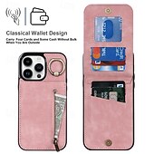 お買い得  iPhone用ケース-電話 ケース 用途 iPhone 16 Pro Max プラス iPhone 15 プロマックスプラス iPhone 14 13 12 11 Pro Max Plus Mini バックカバー スタンド付き バンカーリング ジッパ－ レトロ風 TPU PUレザー