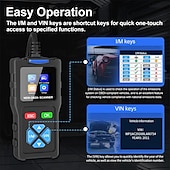 お買い得  自動車用品＆ツール-obd2 スキャナー 診断ツール バッテリー テスター 車両 チェック エンジン 故障 コード リーダー リセット付き obd ii カー スキャナー &amp;テスター診断ツール