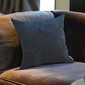 preiswerte Kissen-Trends-Dekorative Wurfkissen, 1 Stück, schlichter Cord-Kissenbezug, einfacher Maisstreifen-Kissenbezug, reine Farbe, Plüschkissen, mehrfarbig, Sofa-Umarmungskissenbezug, rosa, blau, salbeigrün, lila, gelb