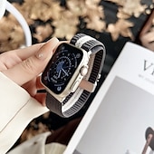 זול להקות Apple Watch-סולו לופ מותאם ל רצועת השעון של Apple Watch 38 מ&quot;מ 40 מ&quot;מ 41 מ&quot;מ 42 מ&quot;מ 44 מ&quot;מ 45 מ&quot;מ 49 מ&quot;מ מתכוונן בד רצועת שעון חלופית ל iwatch Ultra 2 Series 9 8 7 SE 6 5 4 3 2 1