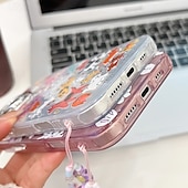 baratos Capas para iPhone-telefone Capinha Para iPhone 16 Pro Max Plus iphone 15 iPhone 15 Pro Max iPhone 14 Pro Max iPhone 13 Pro Max Capa traseira com pulseira Antichoque Retro TPU Vidro Temperado