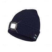 abordables Bonnet-Homme Unisexe Bonnet en maille Chapeaux d&#039;hiver Bonnets 骷髅头毛线帽 Bonnet tricoté Noir Rouge Polyester Tricoté Confortable Usage quotidien Sortie Couleur unie / unie Chaud
