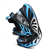 economico Sneakers da uomo-eleganti sneakers rosse da uomo con motivo a fiamma - eleganti e comode, perfette per feste o uscite informali