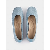 baratos Sapatilhas de mulher-sapatilhas femininas azuis de malha com palmilha acolchoada - sapatos confortáveis e elegantes para o trabalho e uso diário