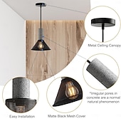 economico Luci Isola cucina-lampada a sospensione in cemento paralume in rete metallica lampada a sospensione industriale moderna in cemento 110-240v