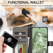 levne Ostatní pouzdra-telefon Carcasă Pro Google Pixel 9 Pro Pixel 9 Pro XL Pixel 8 Pro Pixel 8 Pixel 9 Pixel 7 Pixel 7 Pro Pixel 6 Pixel 6 Pro Flip Cover se stojánkem Magnetické Slot pro kartu Retro TPU PU kůže