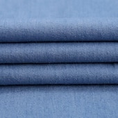 preiswerte Freizeithemden für Herren-Herren Hemd Chambray-Hemd Calico-Hemd Lässiges Hemd Knopfhemd Denim Blue Schwarz Dunkel Blau Dunkelblau Langarm Glatt Kragen Urlaub Täglich Bekleidung Modisch Brautkleider schlicht