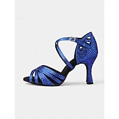 abordables Chaussures de danses latines-chaussures de danse de salon champagne confortables et étincelantes pour femmes - dotées d&#039;une tige en satin doux et d&#039;une semelle de soutien