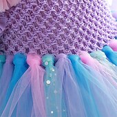 cheap Girl's Dress Up Costumes-Book Week 2026 Kids Girls' Party Dress Rainbow Flower Sleeveless Performance Birthday Beautiful Sweet Knee-length Party Dress Swing Dress A Line Dress Summer 4-12 Years Pink Purple Light Blue