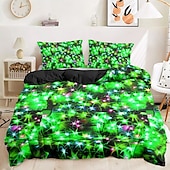 economico 100% cotone-set copripiumino colorato per capodanno 100% cotone, tessuto morbido e traspirante, design vivace e festoso, include copripiumino e federe, ipoallergenico e delicato sulla pelle, lavabile in lavatrice, resistente