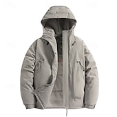 baratos Casacos Leves, Polares &amp; Caminhada-Homens Jaqueta Acolchoada Baiacu Jaqueta de lã para caminhada Inverno Ao ar livre Térmico / Quente Jaqueta de Inverno Jaquetas em Velocino Zip Completo Alpinismo Campismo / Escursão / Espeleologismo