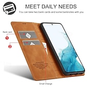 cheap Samsung Cases-Phone Case For Samsung Galaxy A21s S25 Ultra Flip Cover with Stand Holder Magnetic Card Slot Retro TPU PU Leather