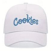 preiswerte Baseballkappe für Herren-Herren Snapback Cap Cap Basecap Sonnenhut Kappe Mesh-Kappe Schwarz Weiß Baumwolle Gitter Bestickt Netzrücken Modisch Brautkleider schlicht Strasse Täglich Buchstabe Einstellbar Sonnenschutz