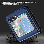 cheap Samsung Cases-Phone Case For Samsung Galaxy Z Flip 6 Z Flip 5 Z Flip 4 Z Flip 3 Back Cover Shockproof Retro TPU PU Leather